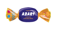 Конфеты Azart со вкусом апельсина, Славянка, пакет, 1 кг х 6 шт.
