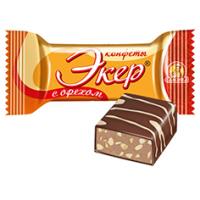 Конфеты Экер с орехом, Славянка, пакет, 1 кг х 6 шт. 