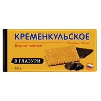 Печенье затяжное Кременкульское в шоколадной глазури (основа), Кременкульская КФ, 230 г.