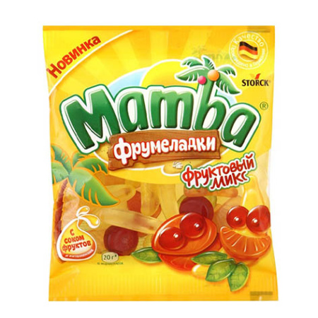 Мармелад детский жевательный Мамба фруктовый микс фрумеладки, Шторк, 72 г х 24 шт.